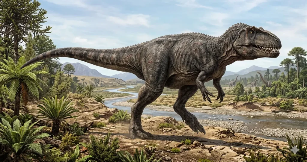 Giganotossauro: tamanho, peso e outras curiosidades - imagem Gemini IA.