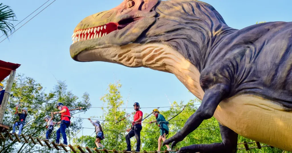 Capa do blog: vale dos dinossauros com crianças