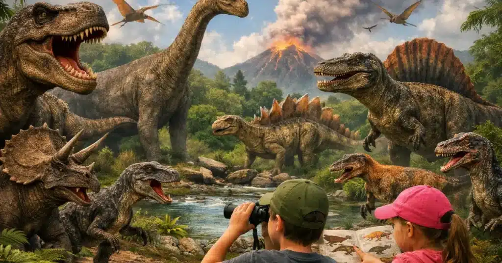 Capa do blog: nome de todos os dinossauros